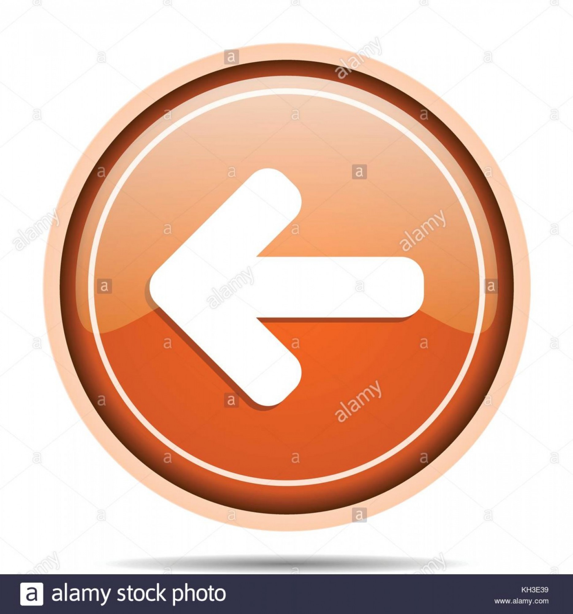 1869x2001 Stock Image Left Arrow Orange Round Web And Mobile Phone Vector