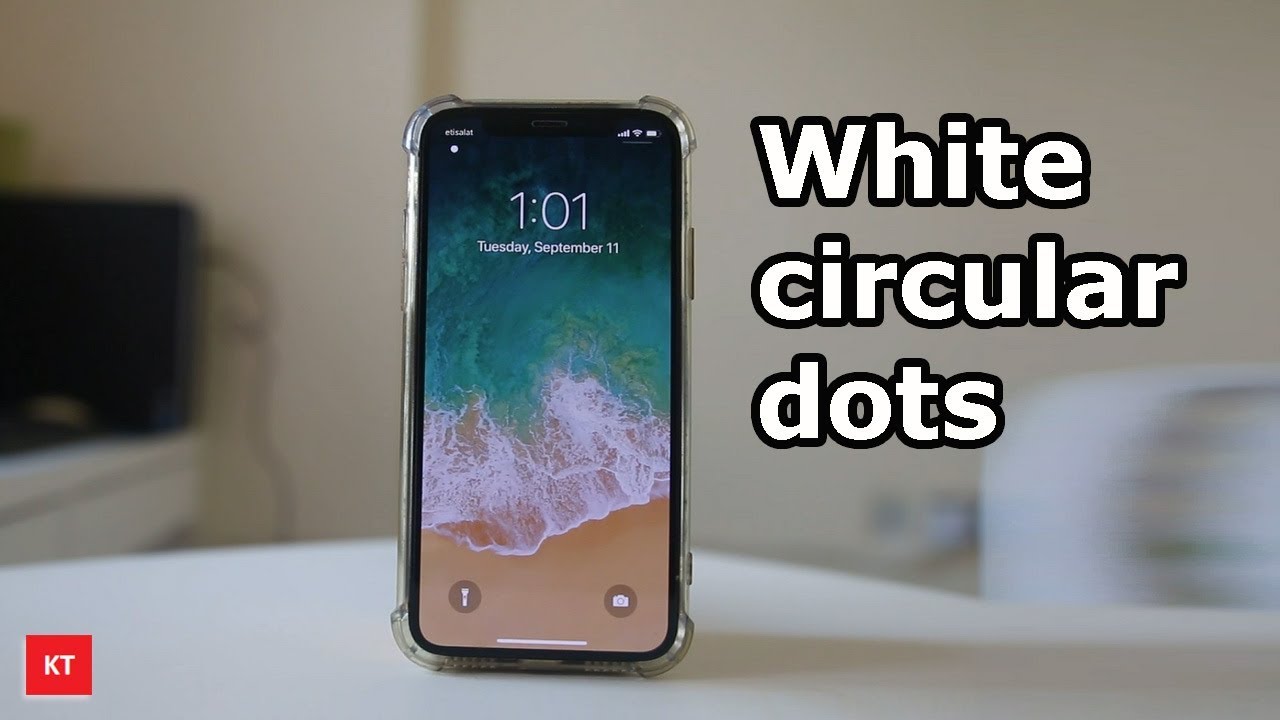 1280x720 White Circular Dots On The Upper Left Corner Of The Iphone