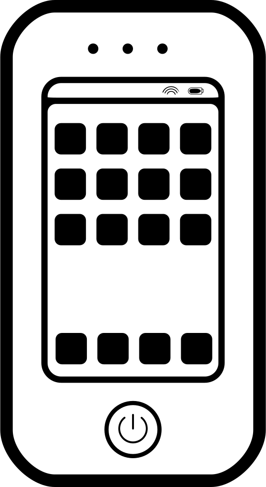 536x980 Mobile Phone With Keyboard On Screen Png Icon Free Download