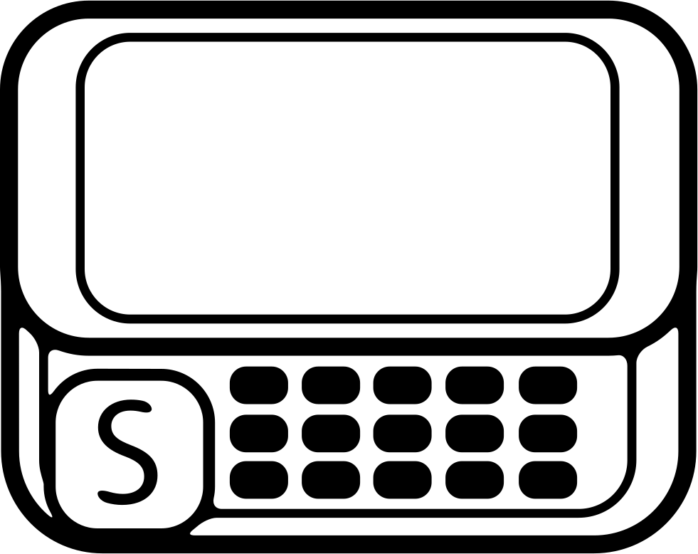 981x778 Phone With Keyboard Png Icon Free Download