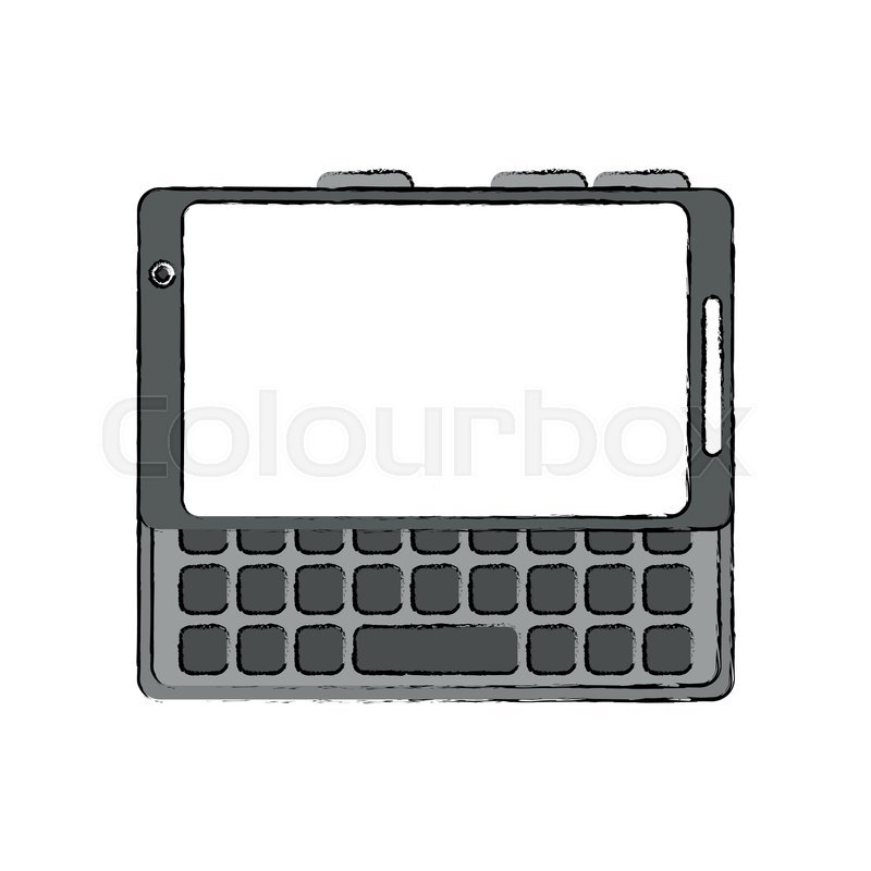 800x800 Smartphone With Keyboard Icon Vector Stock Vector Colourbox