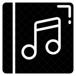 256x256 Music Album Icon Of Glyph Style