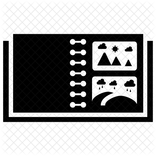 512x512 Photo Album Icon Of Glyph Style