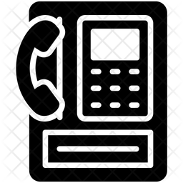 256x256 Telephone Booth Icon Of Glyph Style