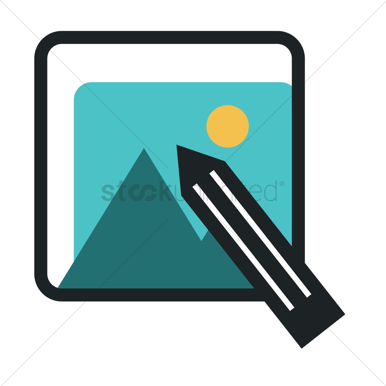 1300x1300 Photo Editor Icon Vector Image