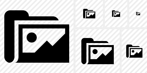 580x290 Folder Gallery Icon Symbol Black Professional Stock Icon