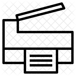 256x256 Photocopy Icon Of Line Style