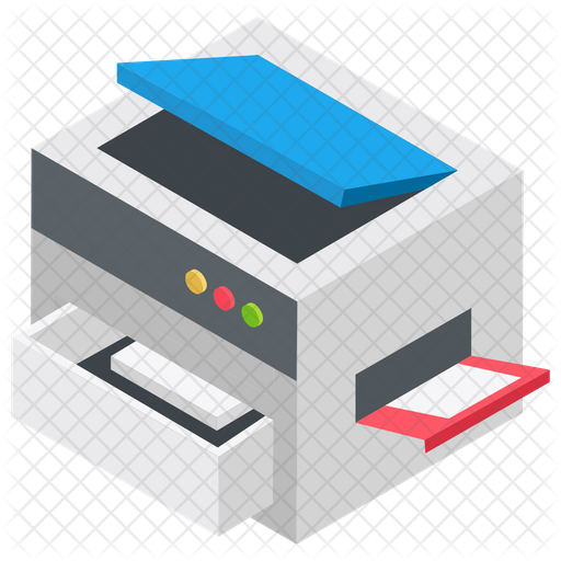 512x512 Photocopy Machine Icon Of Isometric Style