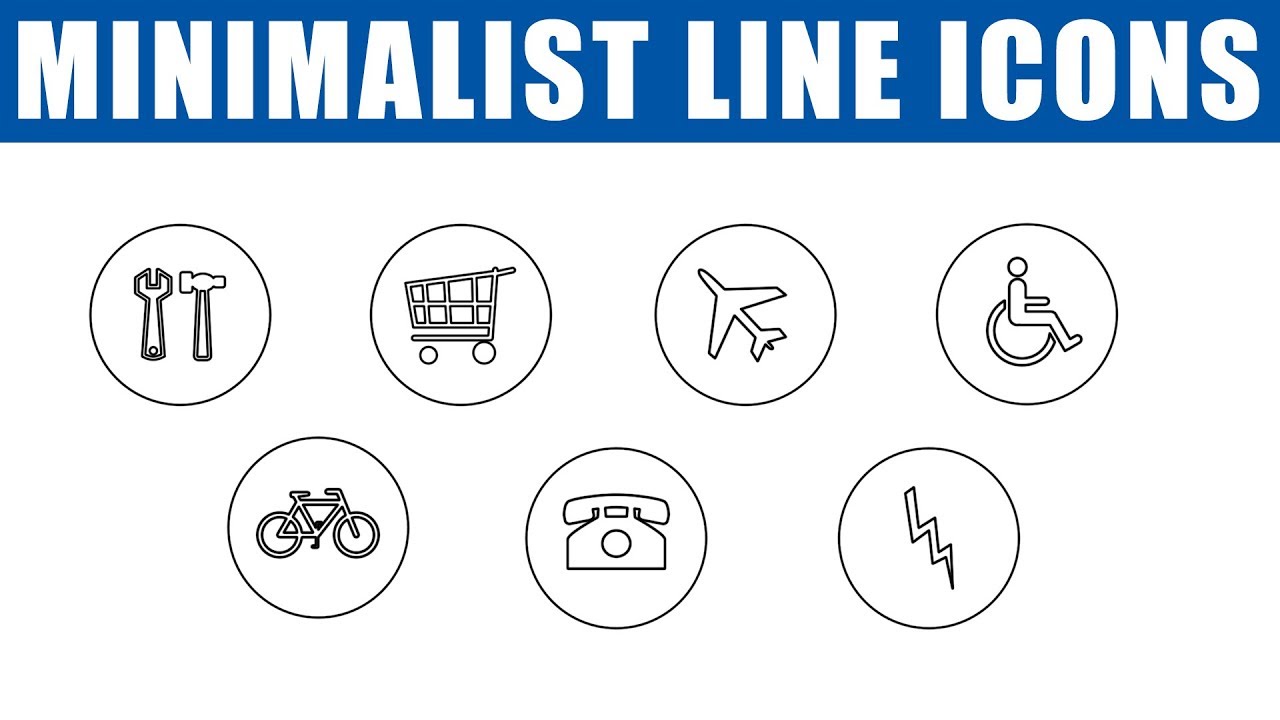 1280x720 How To Make Minimalist Line Icons In Photoshop Cc App Icon