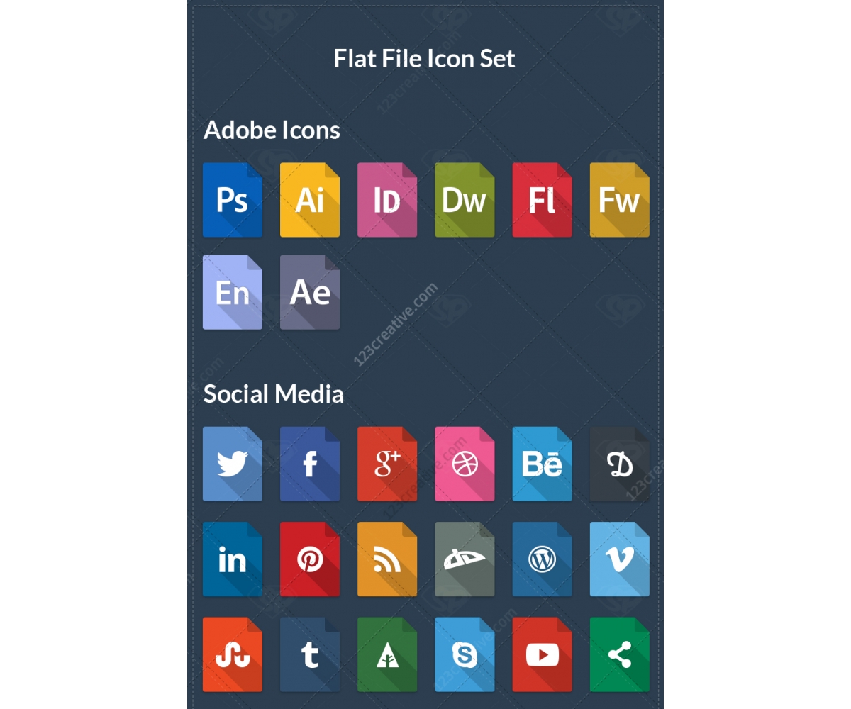 Flat Icon Set 1200x1000 Flat Icon Set