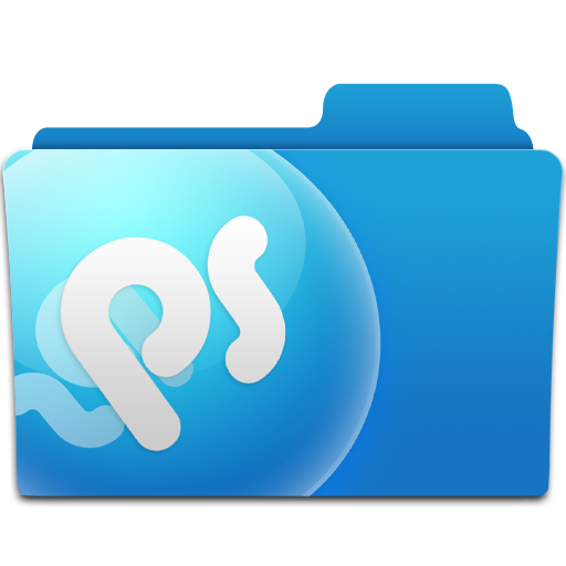 512x512 Photoshop Blue Bubble Folder Icon, Png Clipart Image