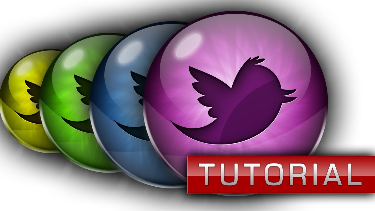 Glossy Social Media Icons Tutorial 1280x720 Glossy Social Media Icons Tutorial