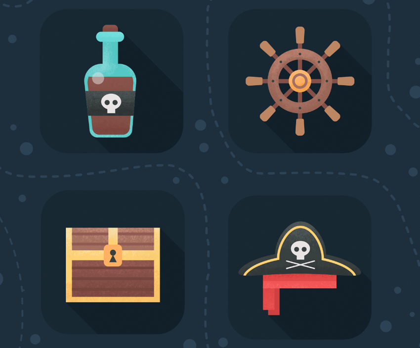 How To Create Flat Pirate Icons In Adobe Photoshop 850x703 How To Create Flat Pirate Icons In Adobe Photoshop