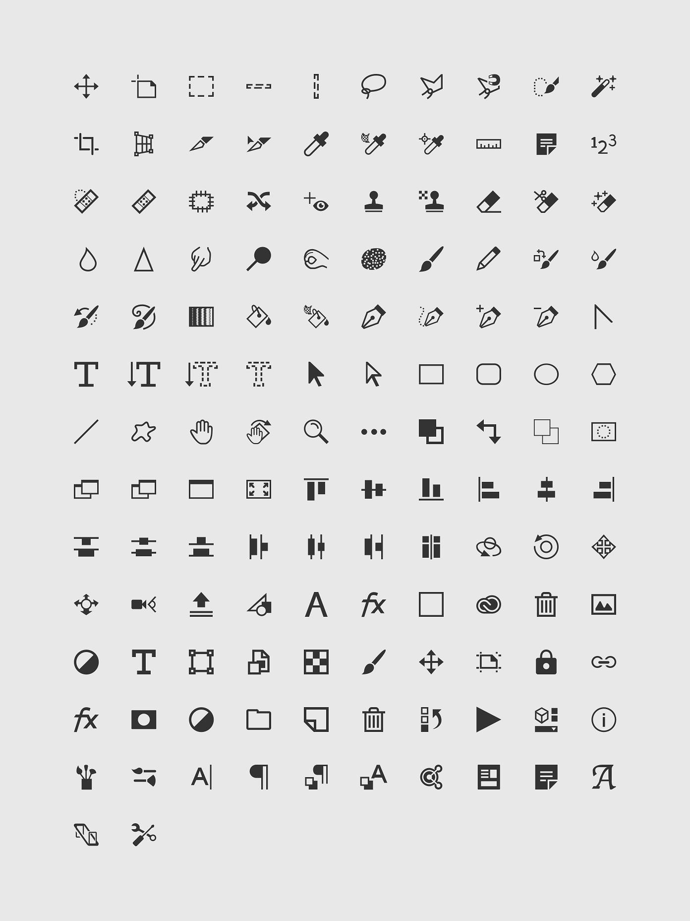 1392x1856 Photoshop Tool Icons