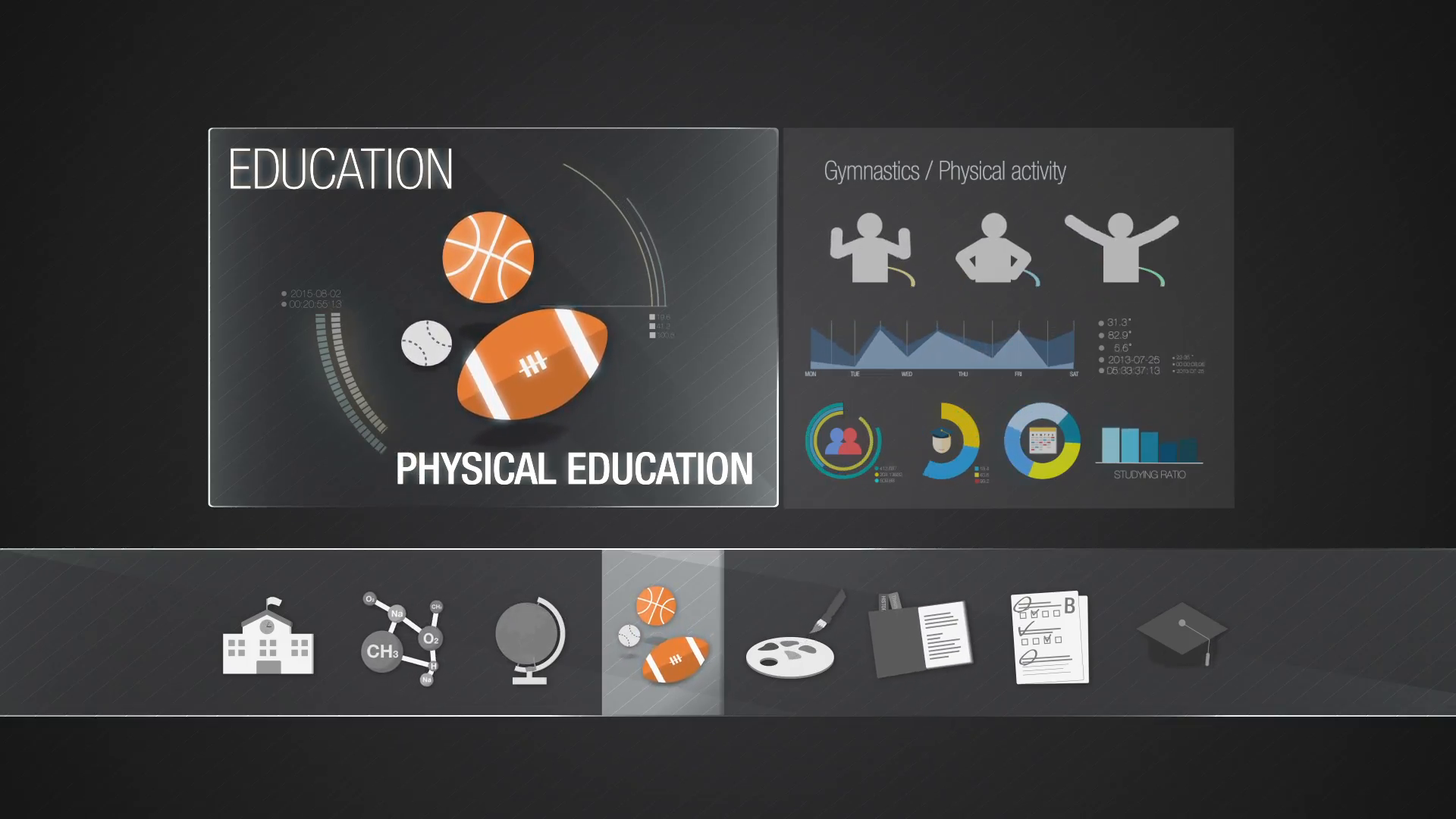 1920x1080 Physical Education Icon For Education Contents Digital Display