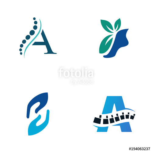 500x500 Physical Therapy Logo Vector Icon Illustration Collection Stock