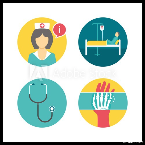 500x500 Physician Icon Vector Illustration Physician Set Stethoscope
