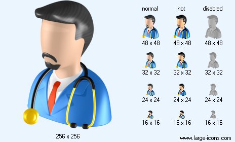 464x280 Head Physician Icon Large People Icons