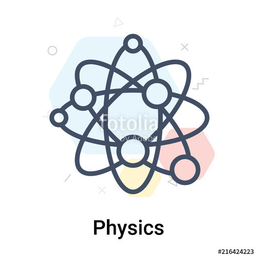 500x500 Physics Icon Vector Sign And Symbol Isolated On White Background