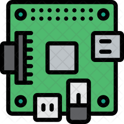 256x256 Raspberry Pi Icon Of Colored Outline Style