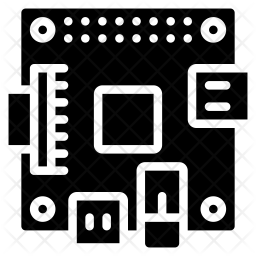 256x256 Raspberry Pi Icon Of Glyph Style