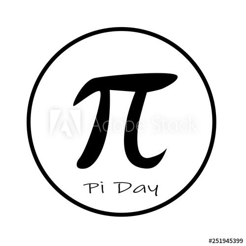 500x500 Happy Pi Day Icon On White Background Flat Style Pi Day Icon