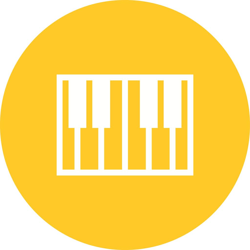 1024x1024 Piano Flat Round Icon