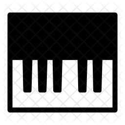 256x256 Piano Icon Of Glyph Style