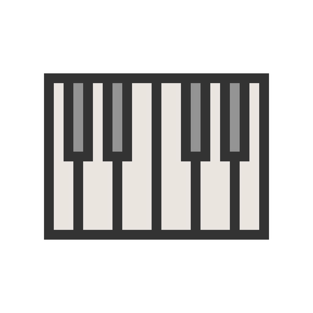 1024x1024 Piano Line Filled Icon