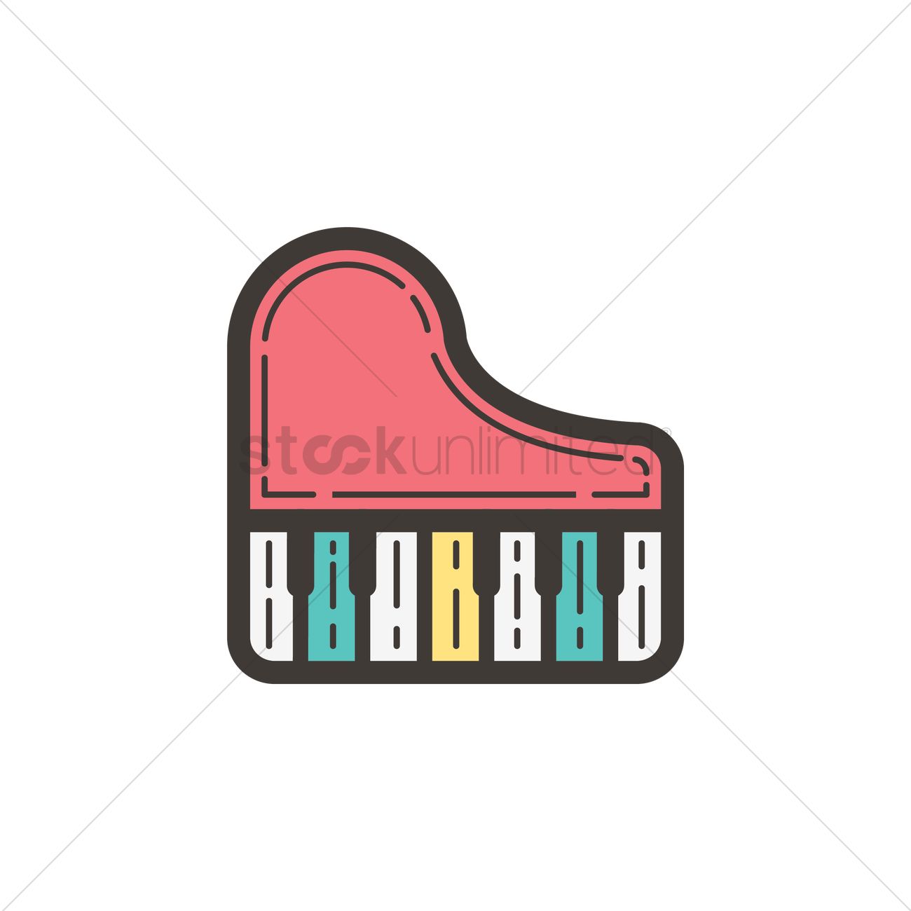1300x1300 Piano Icon Vector Image
