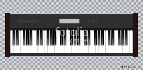 500x245 Piano Icon And Keys Of Piano Concept Modern Music Print And Web