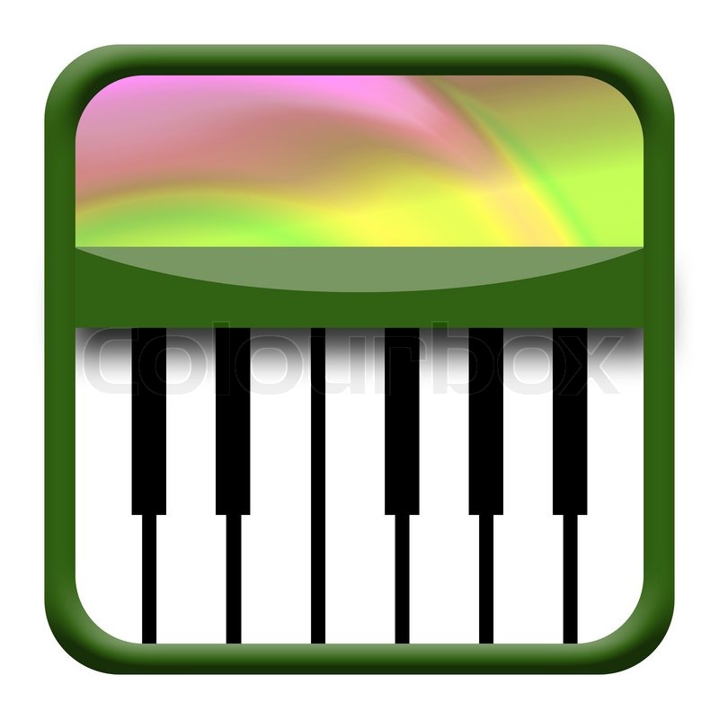 800x800 Piano Icon Isolated On White Background Stock Image Colourbox