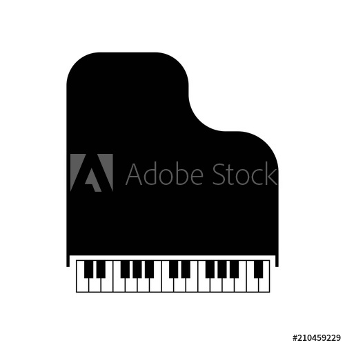 500x500 Piano Icon Vector Icon Simple Element Illustration Piano Symbol