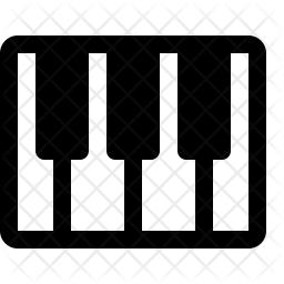 256x256 Piano Icon Of Glyph Style