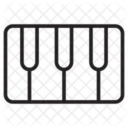 256x256 Piano Icon Of Line Style