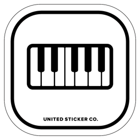 Piano Keys Icon Decal United Sticker Co 275x275 Piano Keys Icon Decal United Sticker Co