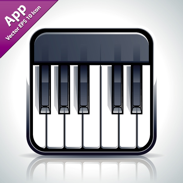 Piano Keys Icon Free Vector Graphic Download 600x600 Piano Keys Icon Free Vector Graphic Download
