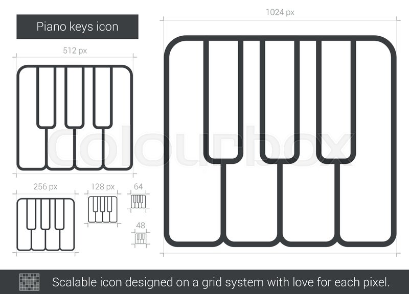 Piano Keys Vector Line Icon Isolated Stock Vector Colourbox 800x576 Piano Keys Vector Line Icon Isolated Stock Vector Colourbox