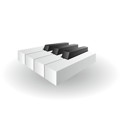 Glossy Piano Keys Icon 400x400 Glossy Piano Keys Icon