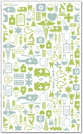 341x550 Hospital Icons Vector Collage