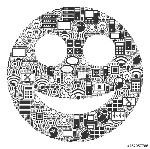 500x497 Positive Smiley Collage Icon Organized For Bigdata And Computing