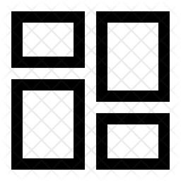256x256 Collage Icon Of Line Style