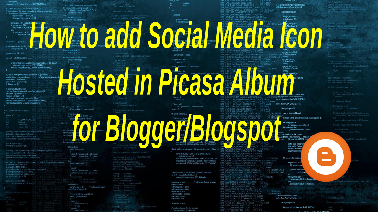 1280x720 How To Add Social Media Icon Button Hosted In Picasa Web Album