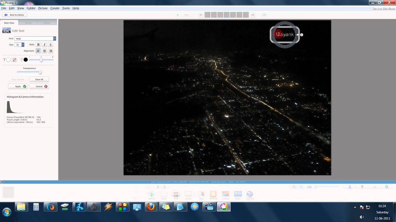 1280x720 Adding The Copyright Symbol And Name To Photo's In Picasa Step