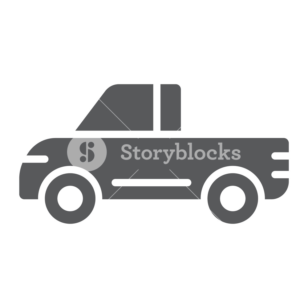 Pickup Glyph Icon, Van And Auto, Car Sign, Vector Graphics 1000x1000 Pickup Glyph Icon, Van And Auto, Car Sign, Vector Graphics