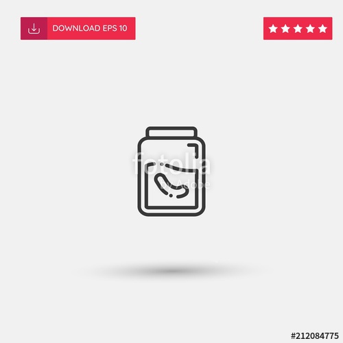 500x500 Outline Pickle Icon Isolated On Grey Background Modern Simple