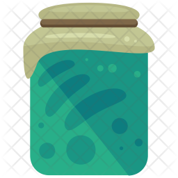 256x256 Pickle Jar Icon Of Flat Style