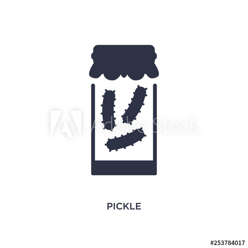 500x500 Pickle Icon On White Background Simple Element Illustration
