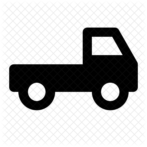 512x512 Pickup Truck Icon Of Glyph Style