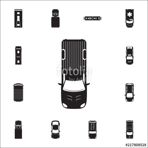 500x500 Pickup Icon Detailed Set Of Transport View From Above Icons